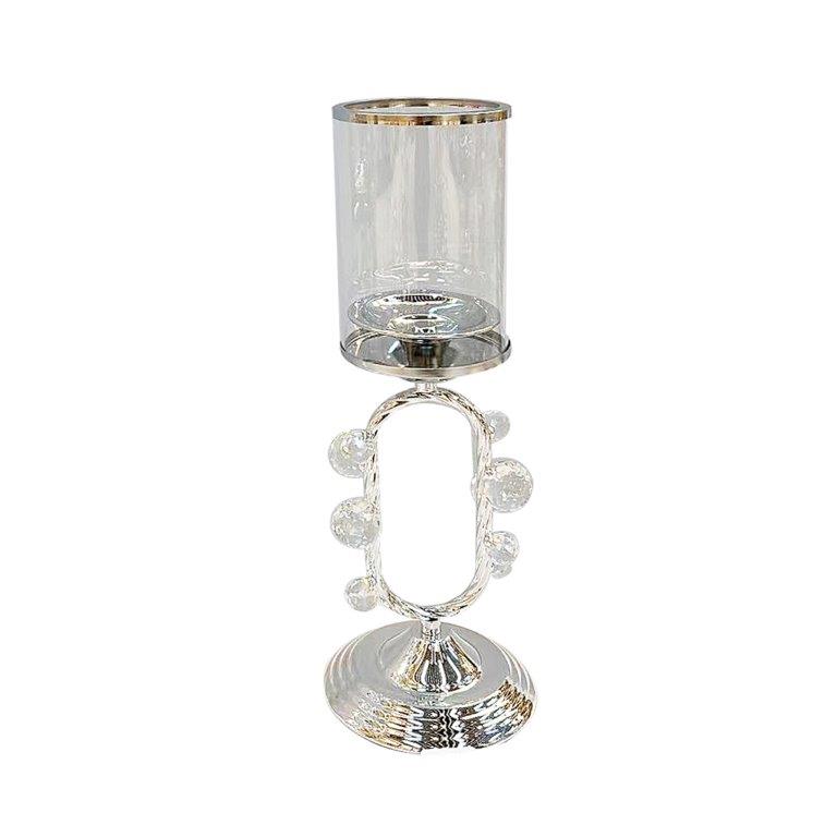 Elegant Glass Craft Metal Candleholder Wedding Table Centrepiece 38 cm