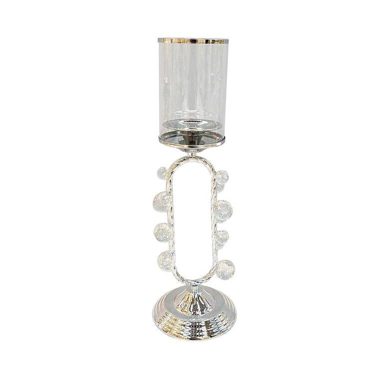 Elegant Glass Craft Metal Candleholder Wedding Table Centrepiece 45 cm