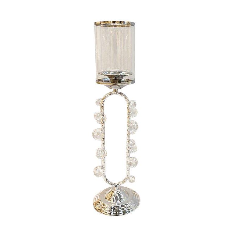 Elegant Glass Craft Metal Candleholder Wedding Table Centrepiece 51 cm