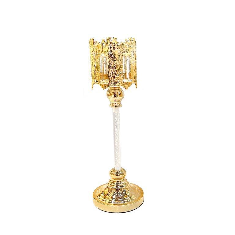 Engraved Design Elegant Metal Candleholder Wedding Table Centrepiece 14*38 cm