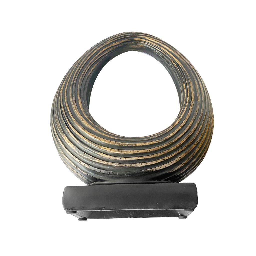 Home Decor Modern Abstract Craft Black Tabletop Ceramic Vase 37*12*49 cm