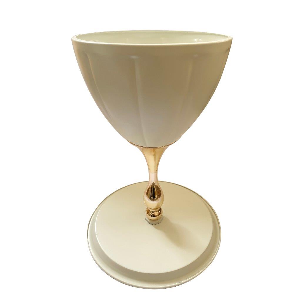 Ultra Modern Designer Stone Top Metal Frame Round Side/Centre Table 38*51 cm