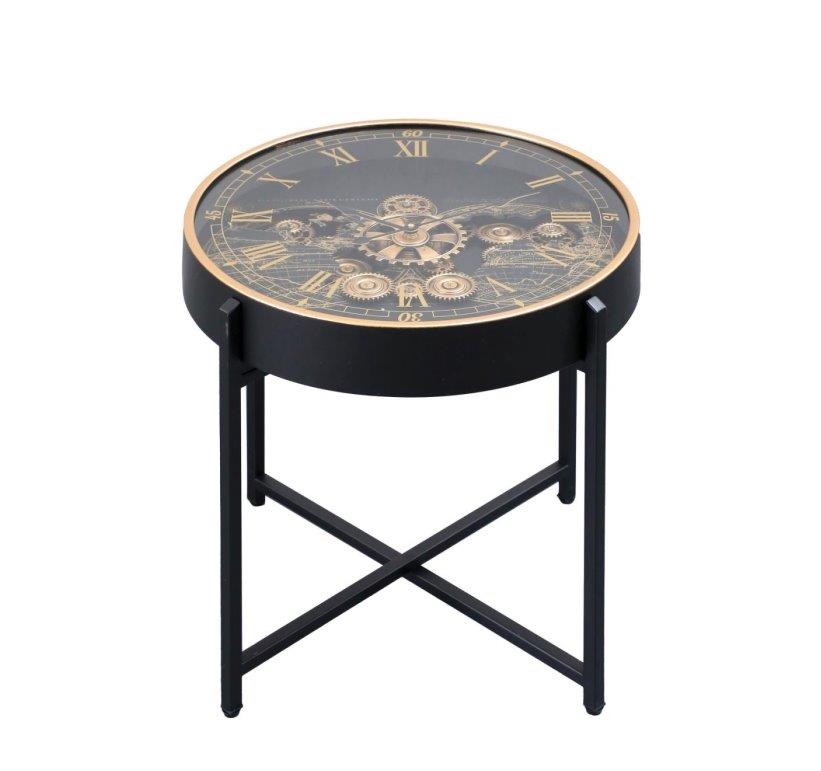 Modern Mechanical Display Metal Round Wall Clock Table Style 51*50 cm