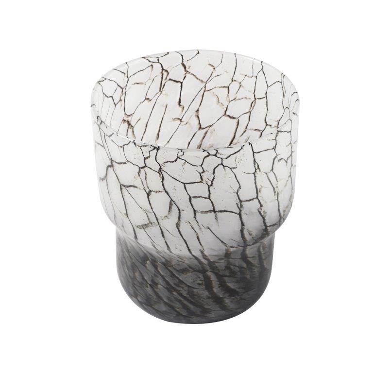 Home Decor Modern Abstract Craft Blue Tabletop GlassVase 16.5*20 cm