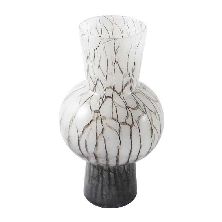 Home Decor Modern Abstract Craft Blue Tabletop GlassVase 22.5*41.5 cm