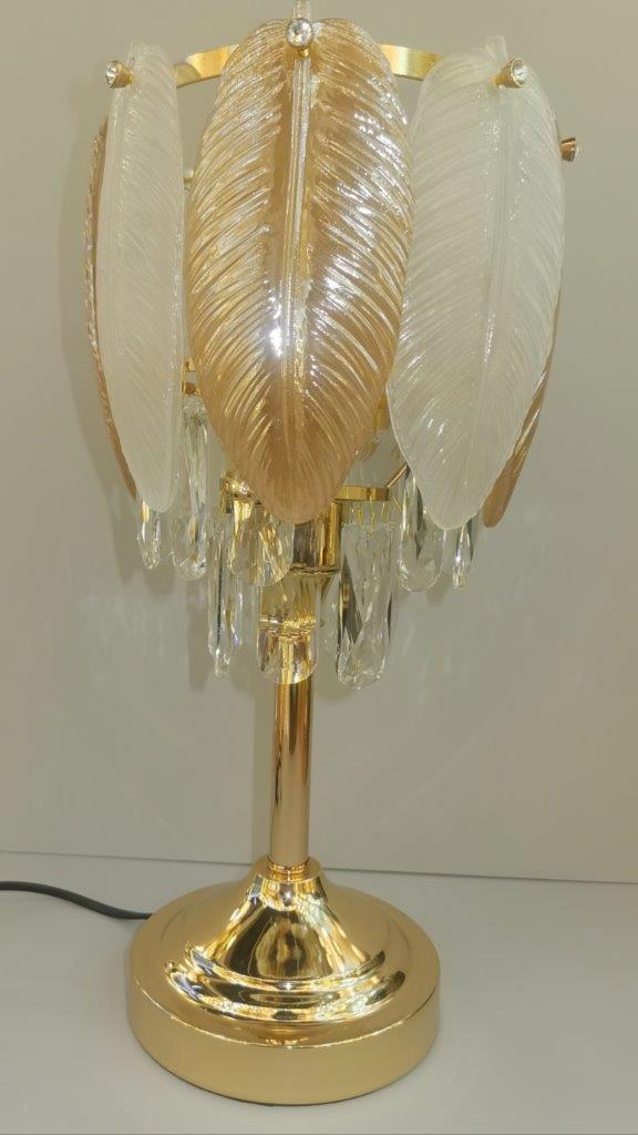 Home Decor Bedside Desktop Table Lamp Metal Base Leaf Shade 45*19 cm