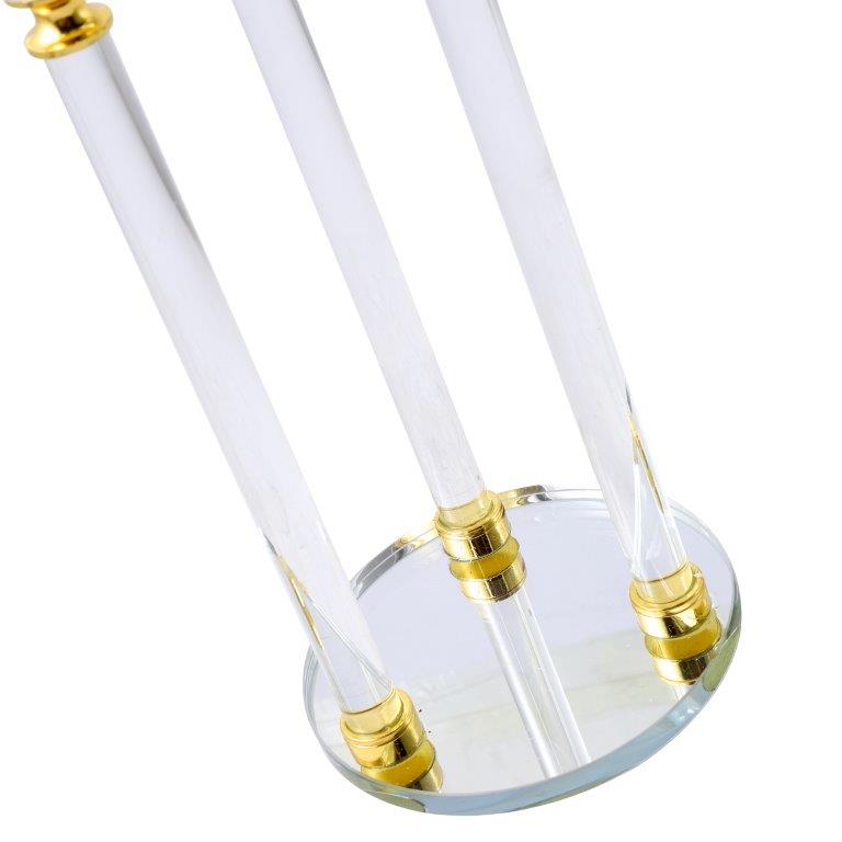 Home Decor Crystal Decor Table Top Candleholder 3 Arms 37 cm