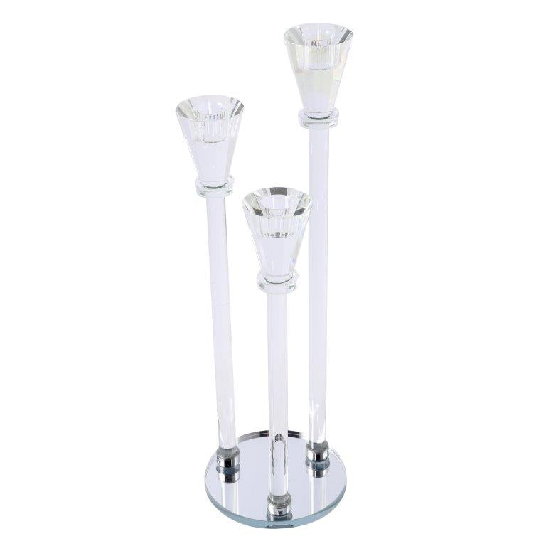 Home Decor Crystal Decor Table Top Candleholder 3 Arms 37 cm