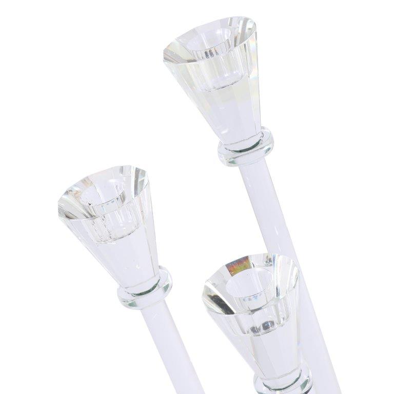 Home Decor Crystal Decor Table Top Candleholder 3 Arms 37 cm