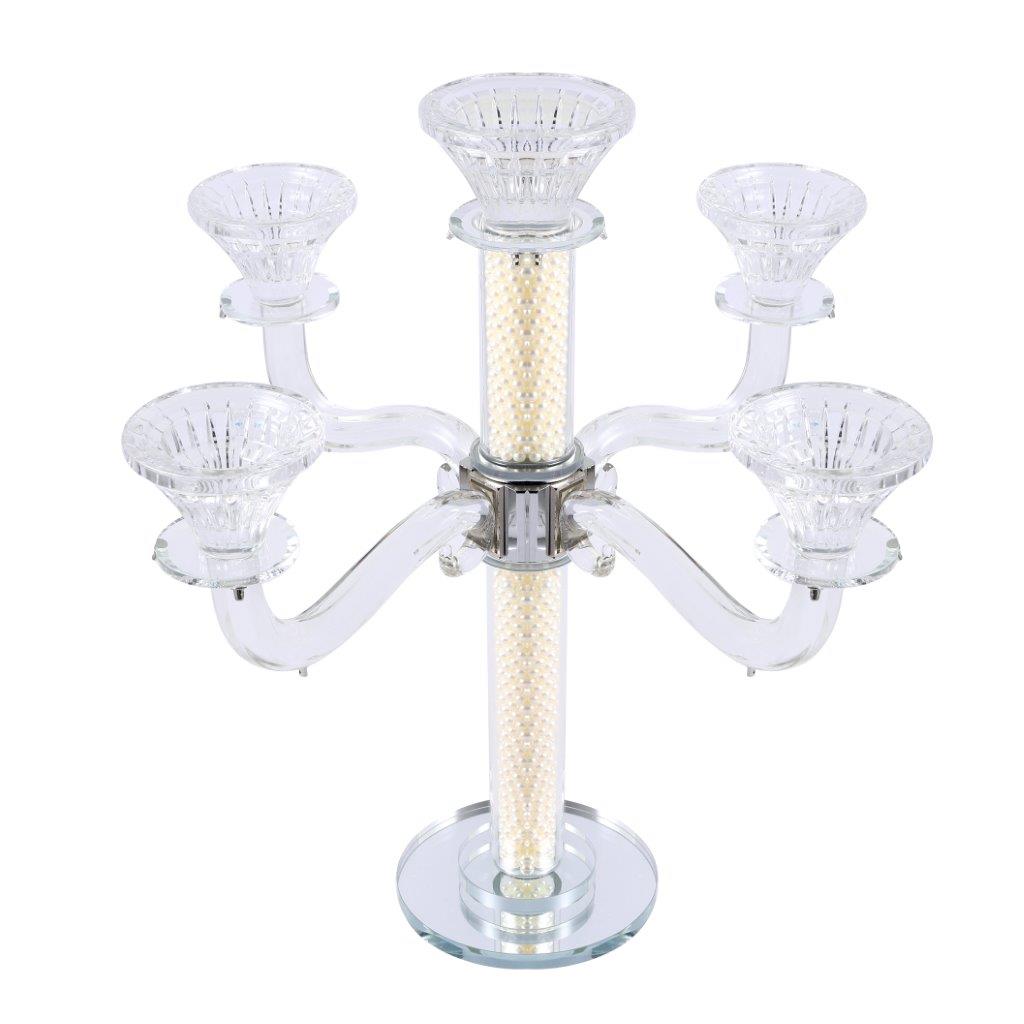 Home Decor Crystal Decor Table Top Candleholder 3 Arms 36 cm