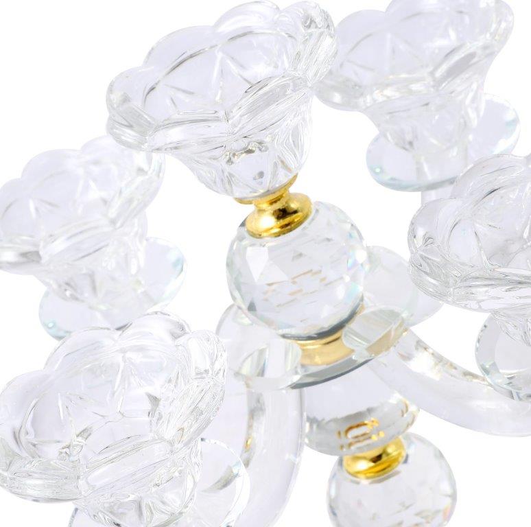 Home Decor Crystal Decor Table Top Candleholder 3 Arms 26 cm