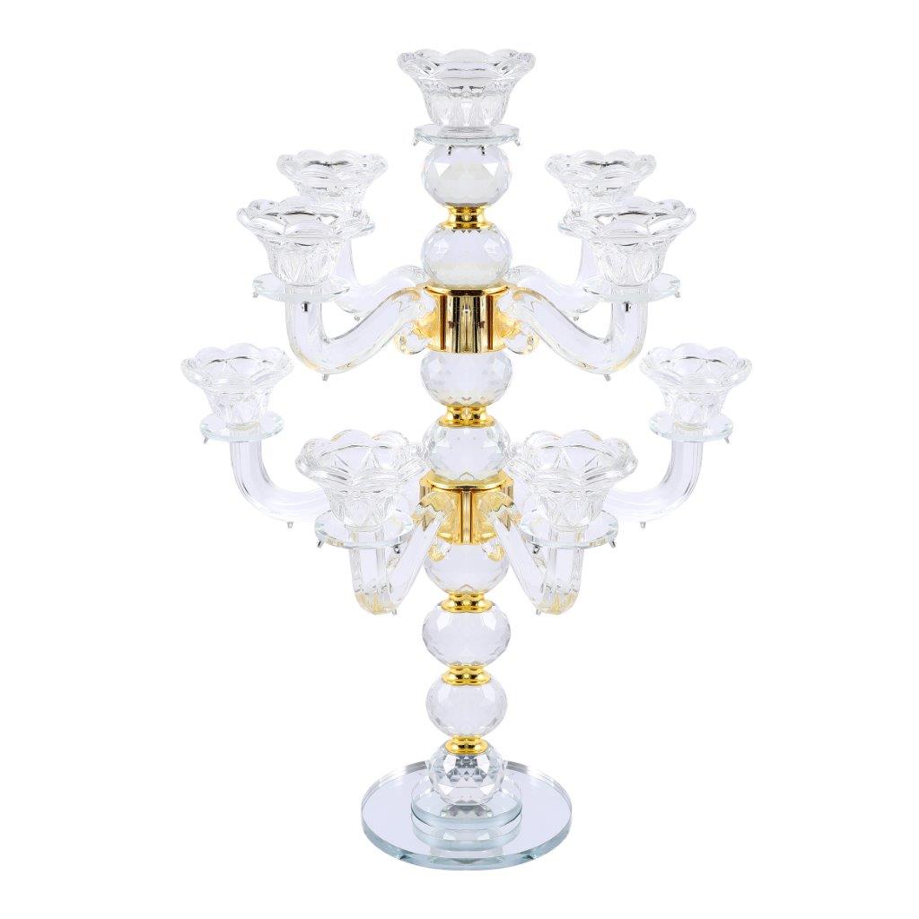 Home Decor Crystal Decor Table Top Candleholder 9 Arms 45 cm