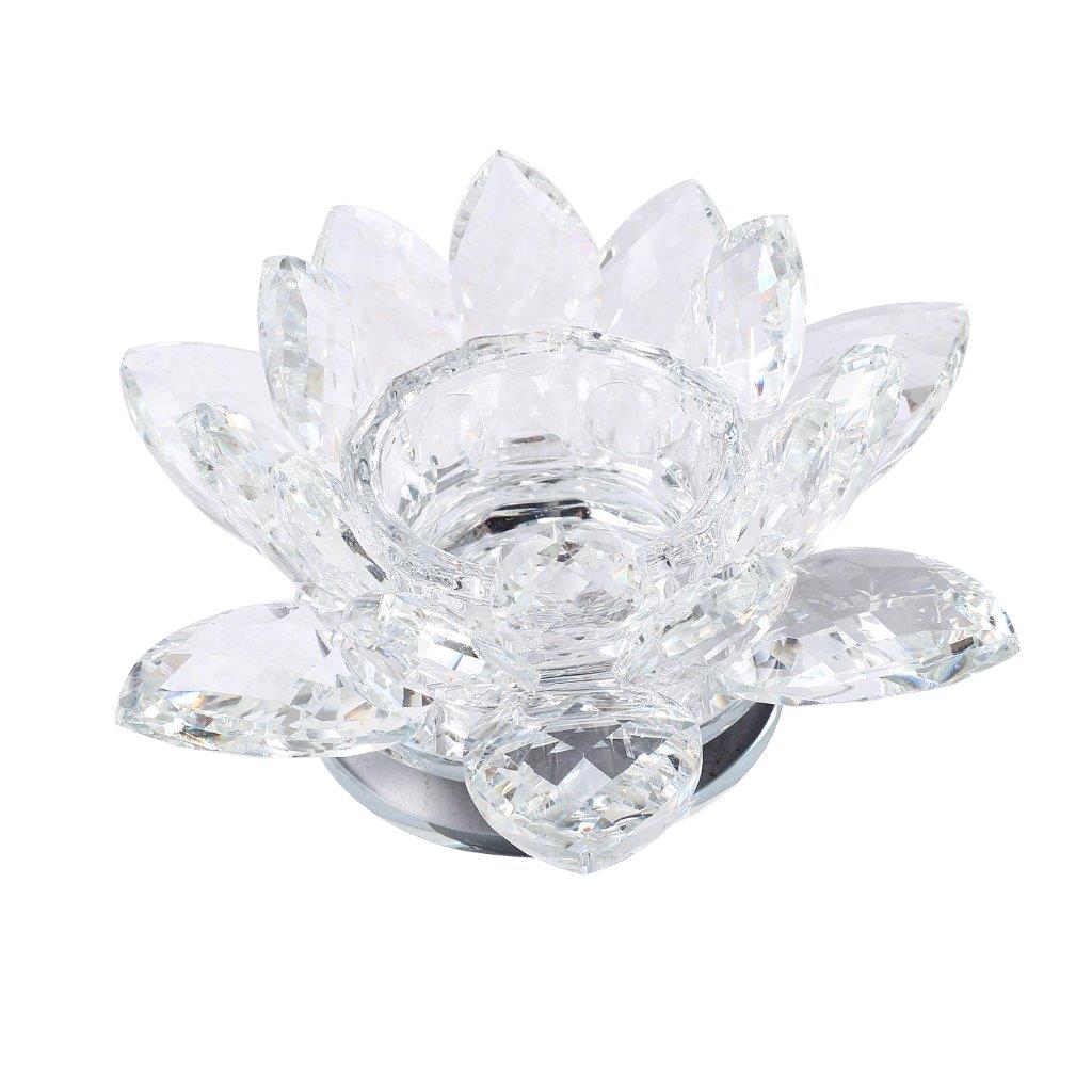 Home Decor Crystal Glass Lotus Flower 13 cm
