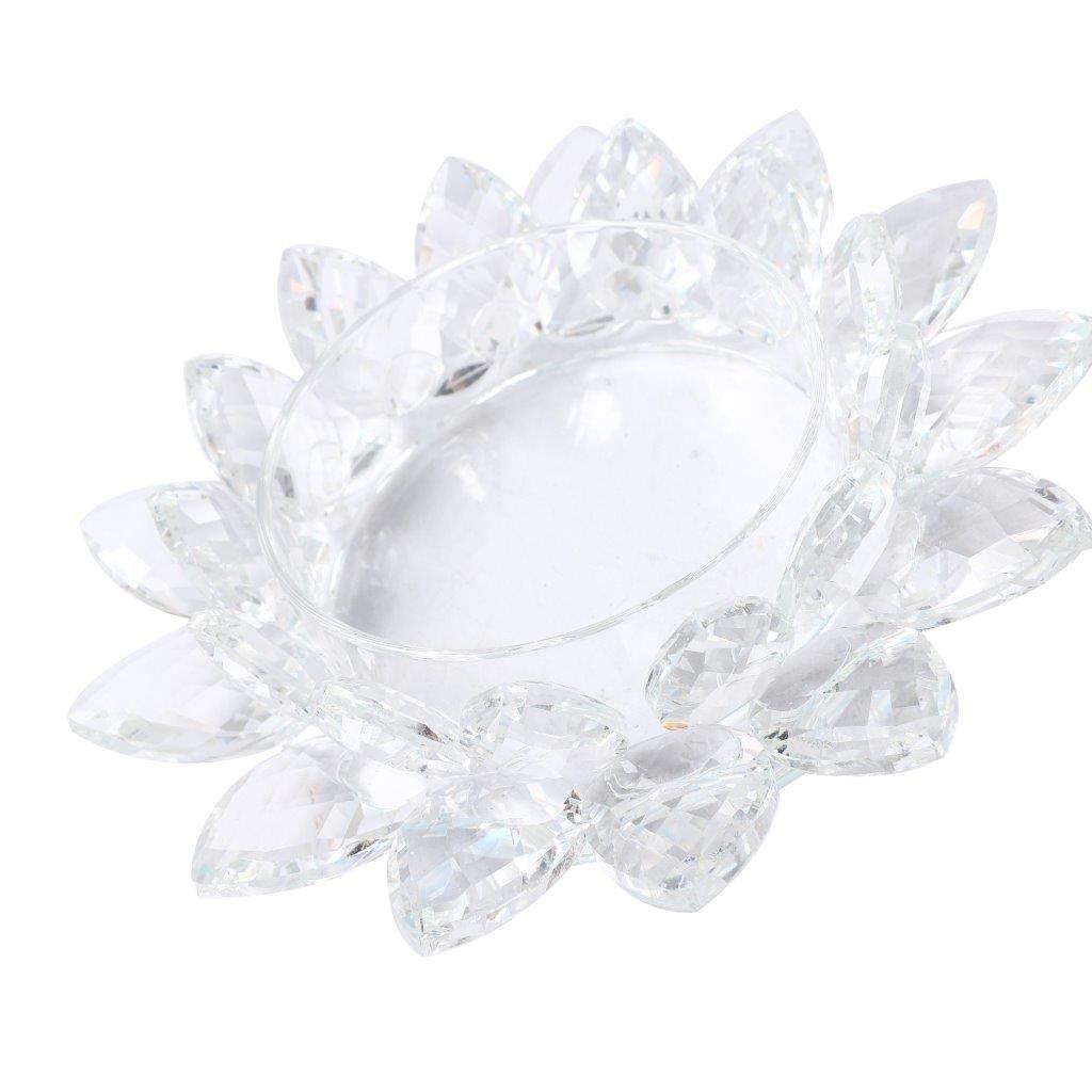 Home Decor Crystal Glass Lotus Flower 14 cm