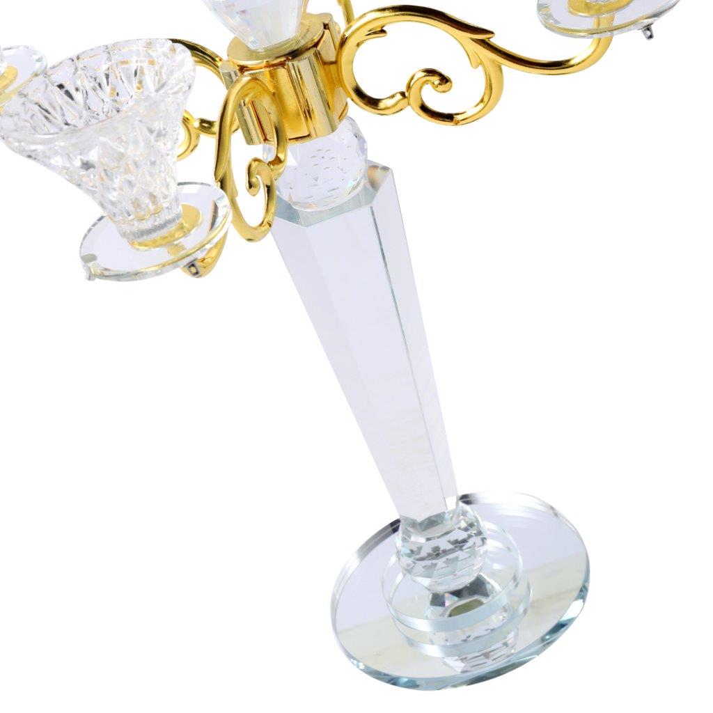 Home Decor Crystal Decor Table Top Candleholder 5 Arms 48 cm