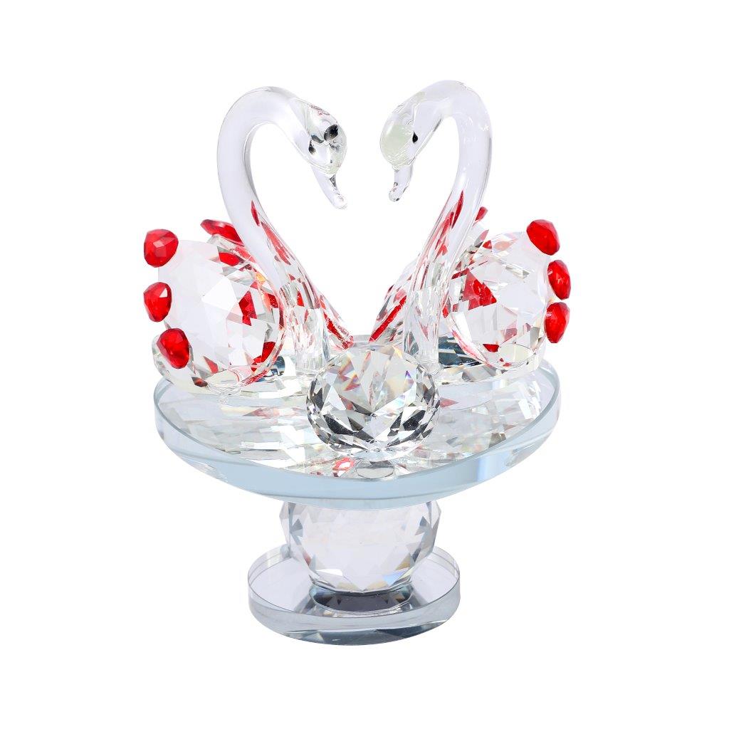 Home Decor Crystal Glass Swan 14*11 cm