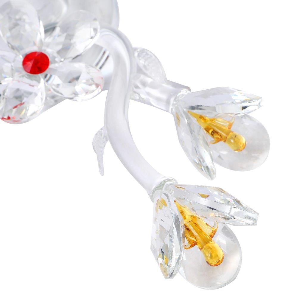 Home Decor Crystal Glass Deco Flower 21 cm