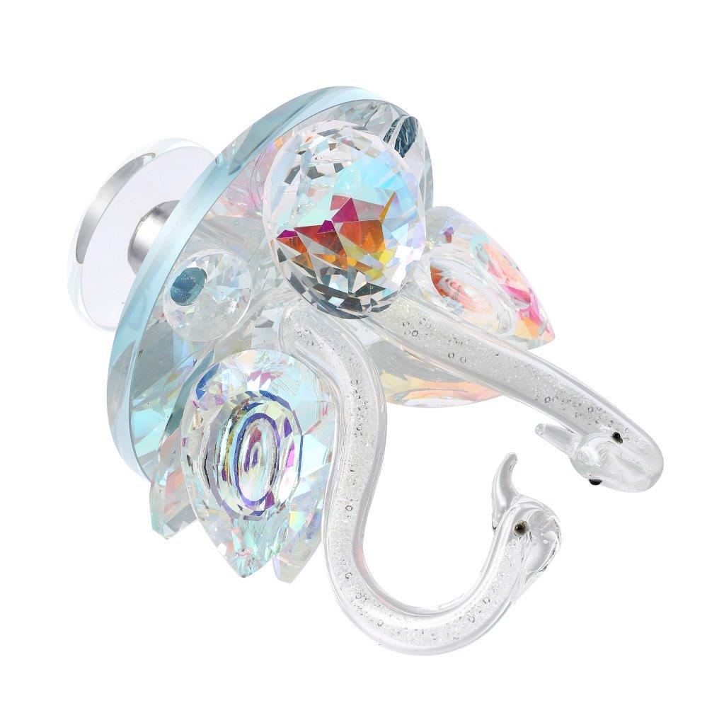 Home Decor Crystal Glass Swan 13 cm