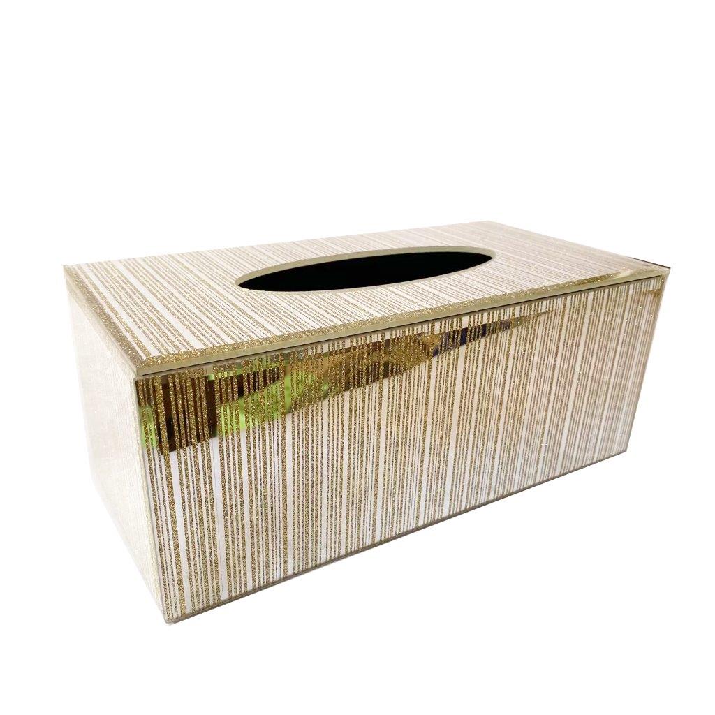 Crystal Glass Mirrored Deco Tissue Box 25*12*10 cm