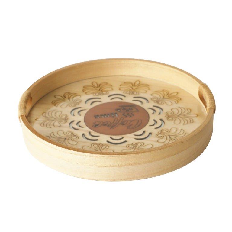 Abstract Deco Food Tray MDF Rectangle Serving Tray Set of 2 Pcs