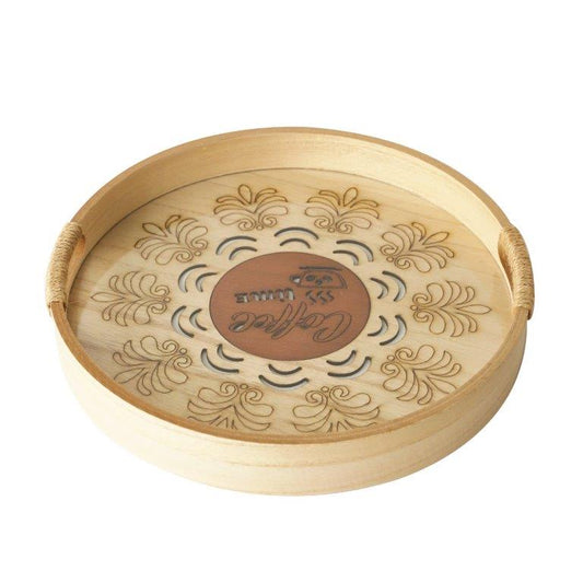 Abstract Deco Food Tray MDF Rectangle Serving Tray Set of 2 Pcs