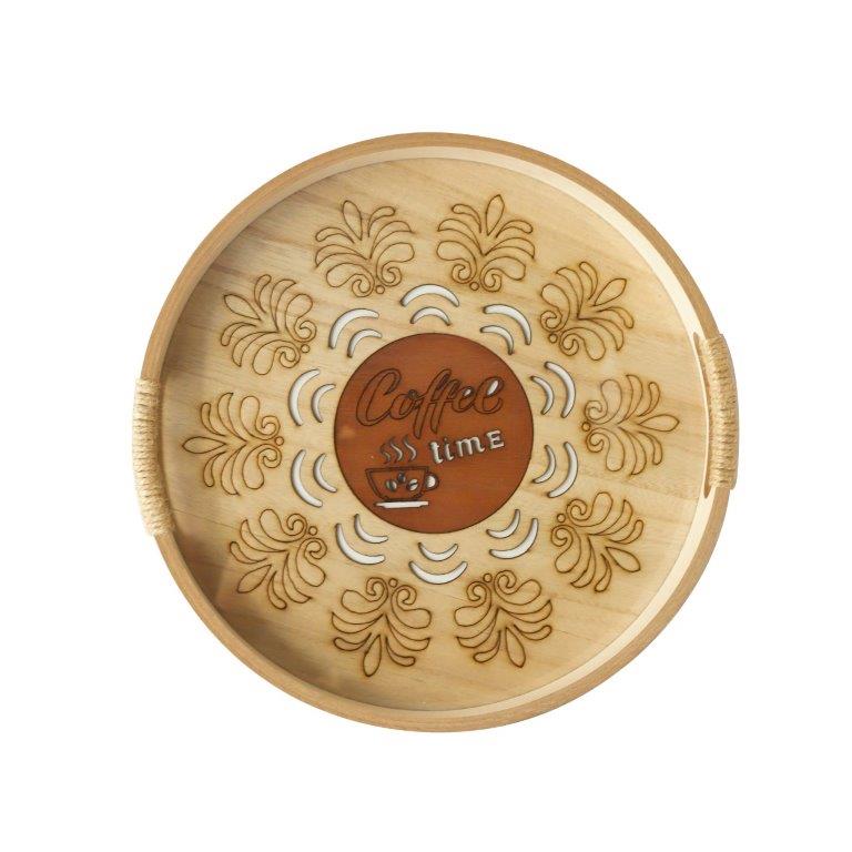 Abstract Deco Food Tray MDF Rectangle Serving Tray Set of 2 Pcs