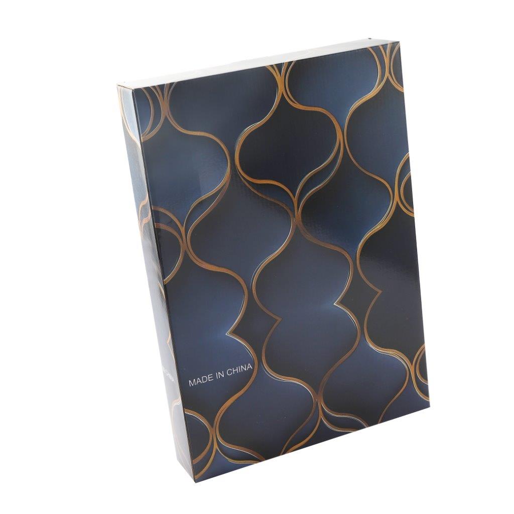Abstract Deco Food Tray MDF Rectangle Serving Tray Set of 2 Pcs 30*20/36*25 cm