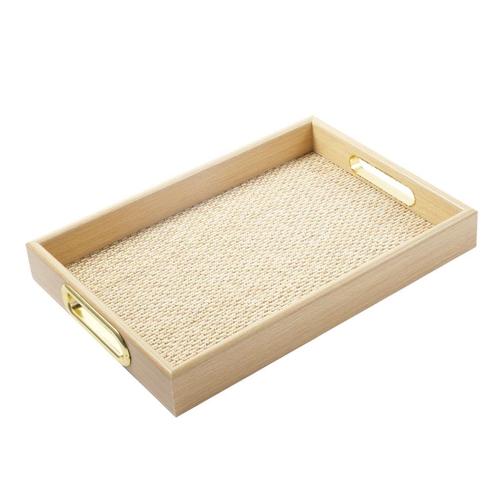 Abstract Deco Food Tray MDF Rectangle Serving Tray Set of 2 Pcs 30*20/36*25 cm