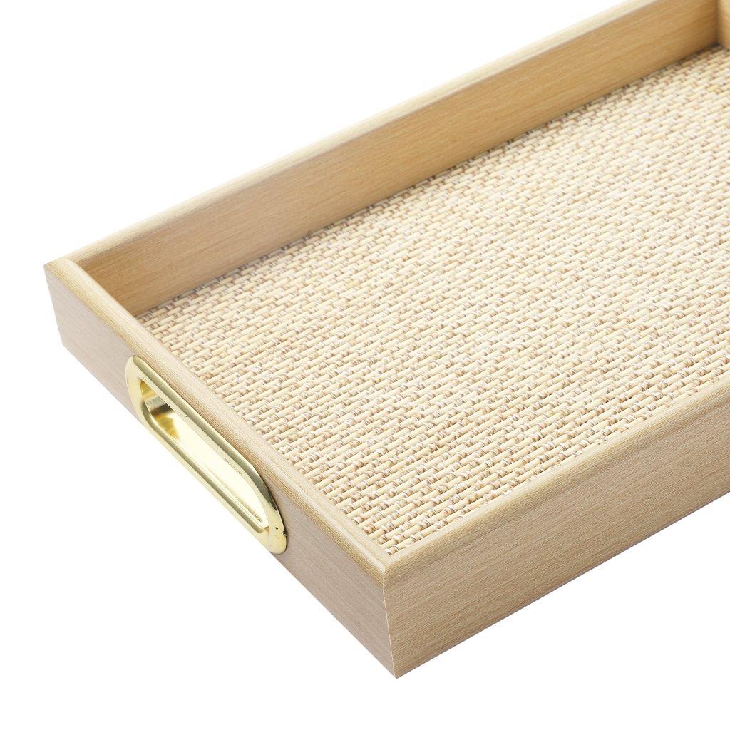 Abstract Deco Food Tray MDF Rectangle Serving Tray Set of 2 Pcs 30*20/36*25 cm