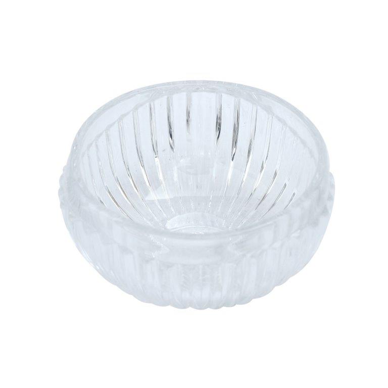 Crystal Glass Round Sugar Bowl Candy Jar with Lid