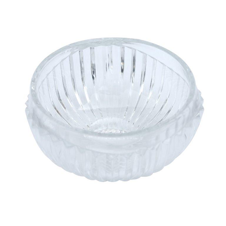 Crystal Glass Round Sugar Bowl Candy Jar with Lid