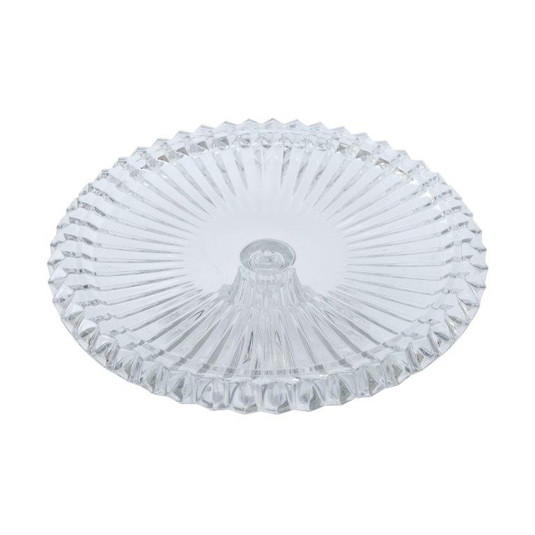 Crystal Glass Round 2 Tier Cake Stand
