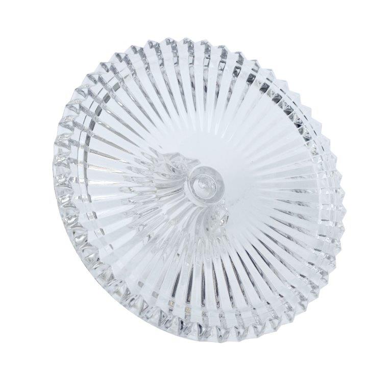 Crystal Glass Round 2 Tier Cake Stand