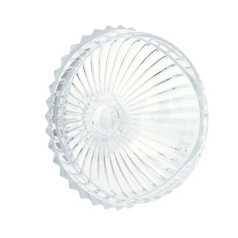 Crystal Glass Oval Shape Footed Fruit Bowl