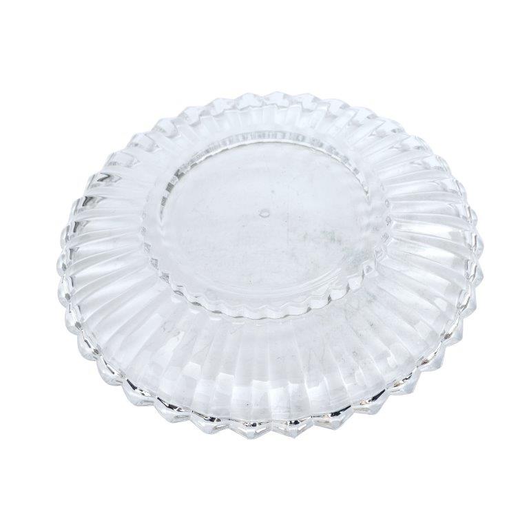 Crystal Glass Round 2 Tier Cake Stand