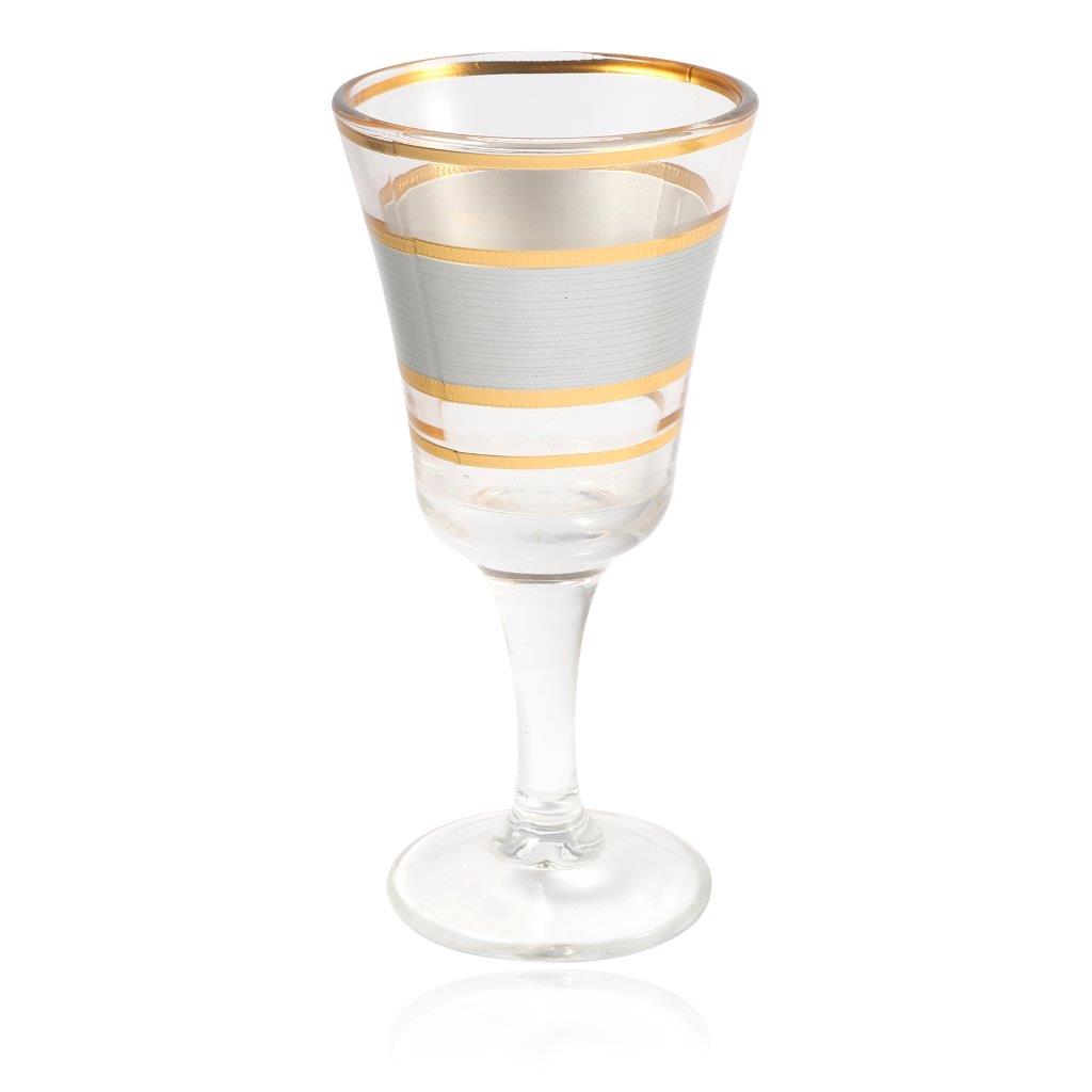 Moroccan Design Silver Drinking Glass Tumblers Set of 12 Pcs 6.5*12/7.5*15 cm