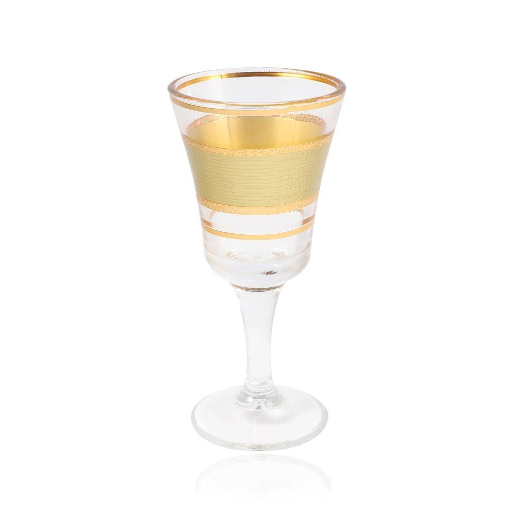 Moroccan Design Gold Drinking Glass Tunblers Set of 12 Pcs 6.5*12/7.5*15 cm