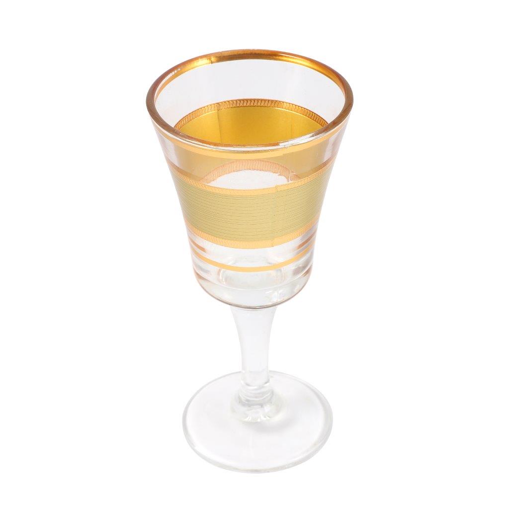 Moroccan Design Gold Drinking Glass Tunblers Set of 12 Pcs 6.5*12/7.5*15 cm