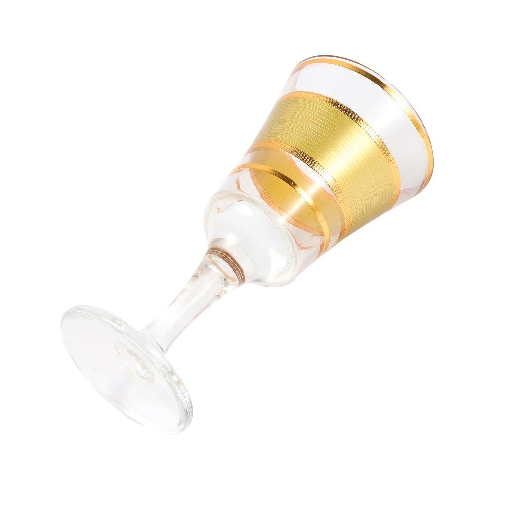 Moroccan Design Gold Drinking Glass Tunblers Set of 12 Pcs 6.5*12/7.5*15 cm
