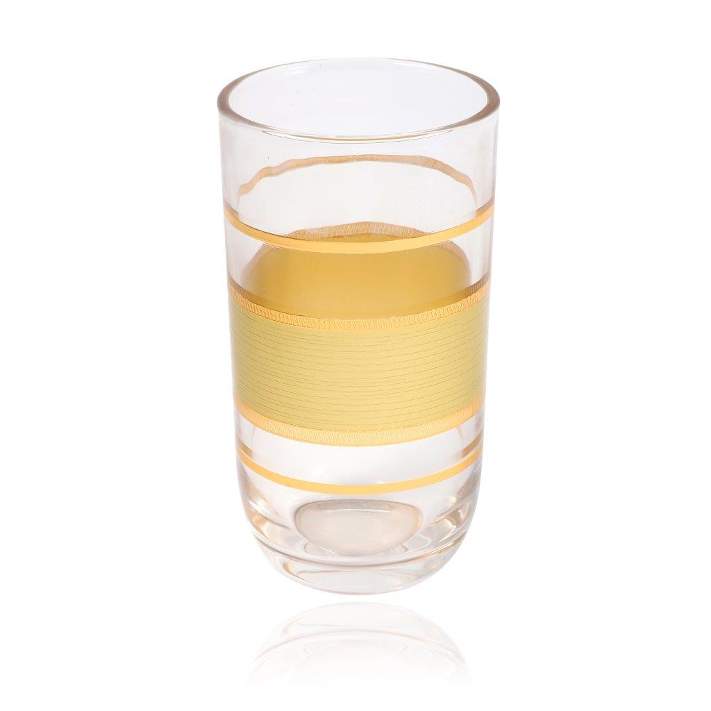 Moroccan Design Gold Drinking Glass Tunblers Set of 12 Pcs 6.5*12/7.5*15 cm