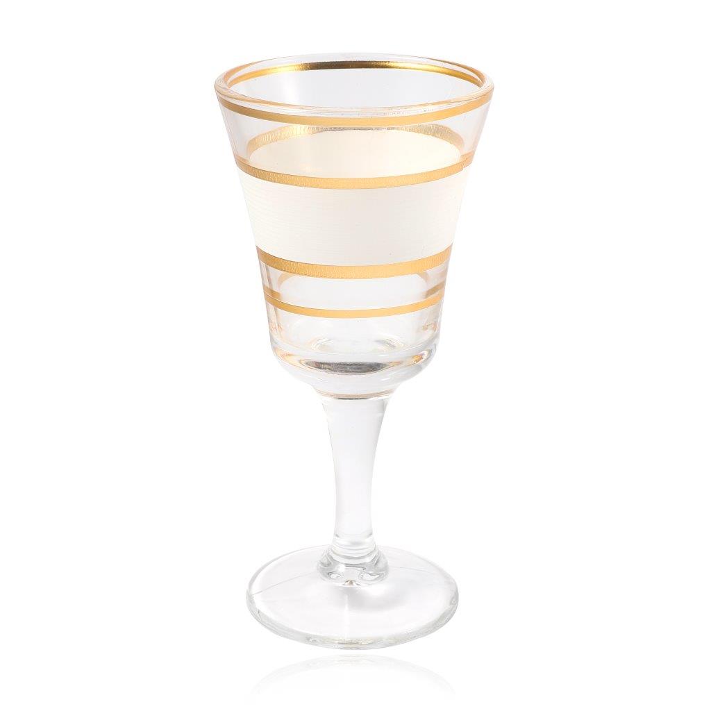 Moroccan Design White Drinking Glass Tunblers Set of 12 Pcs 6.5*12/7.5*15 cm
