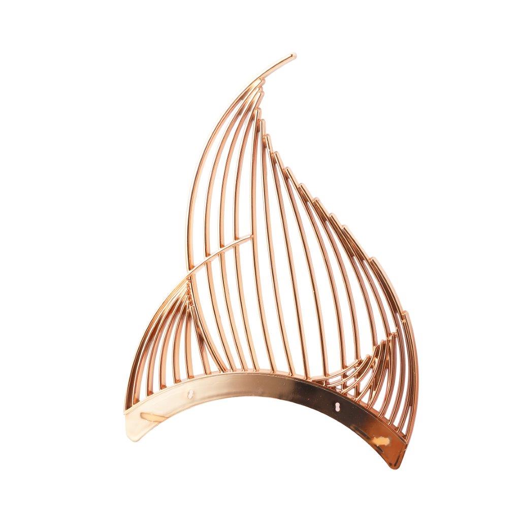 Decorative Abstract Design Round Gold Frame Wall Clock 33*82 cm