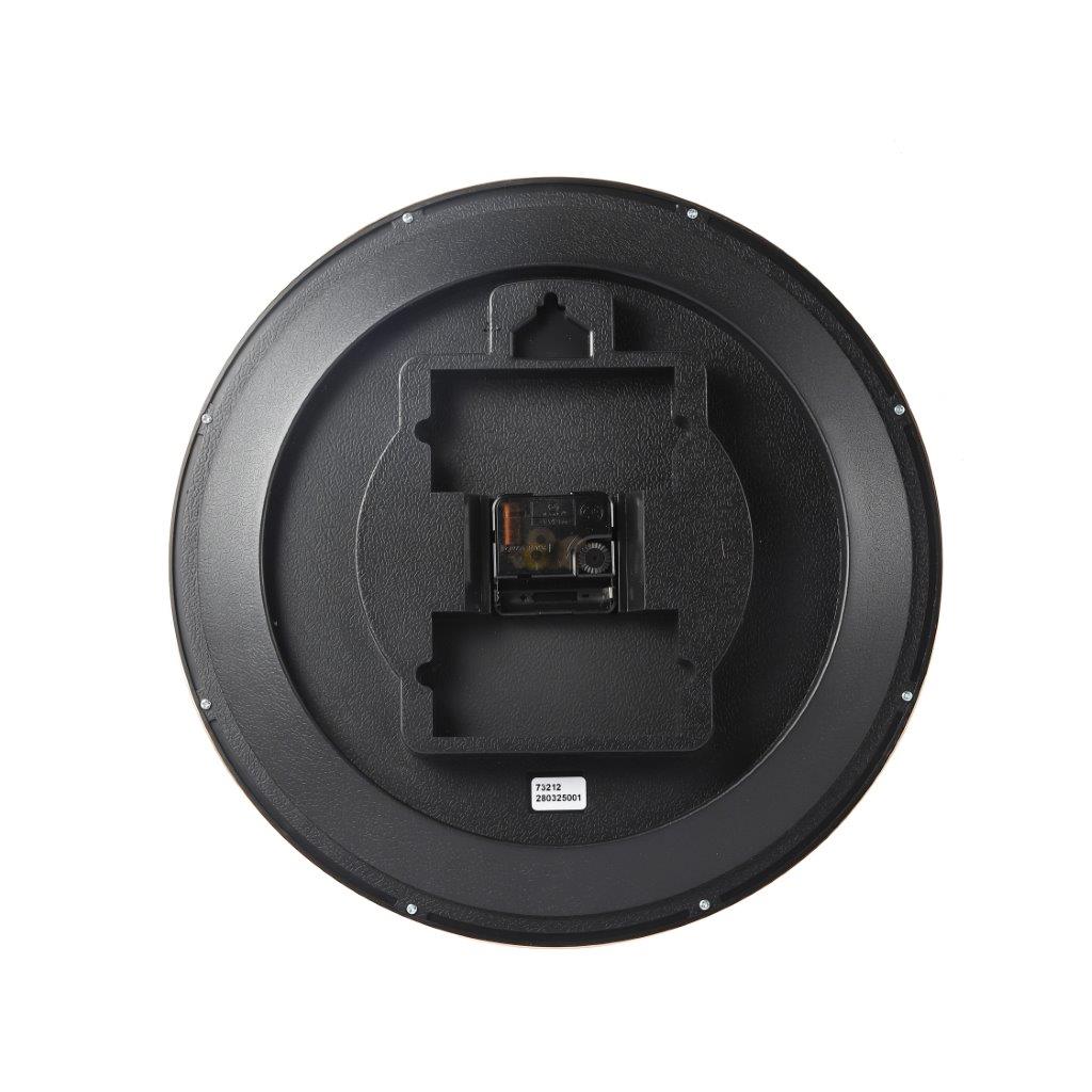 Minimalist Design Black Round Analog Wall Clock 36 cm