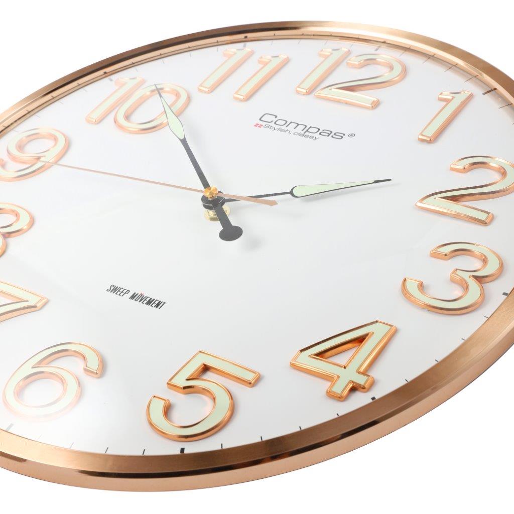 Minimalist Design White Round Analog Wall Clock 36 cm