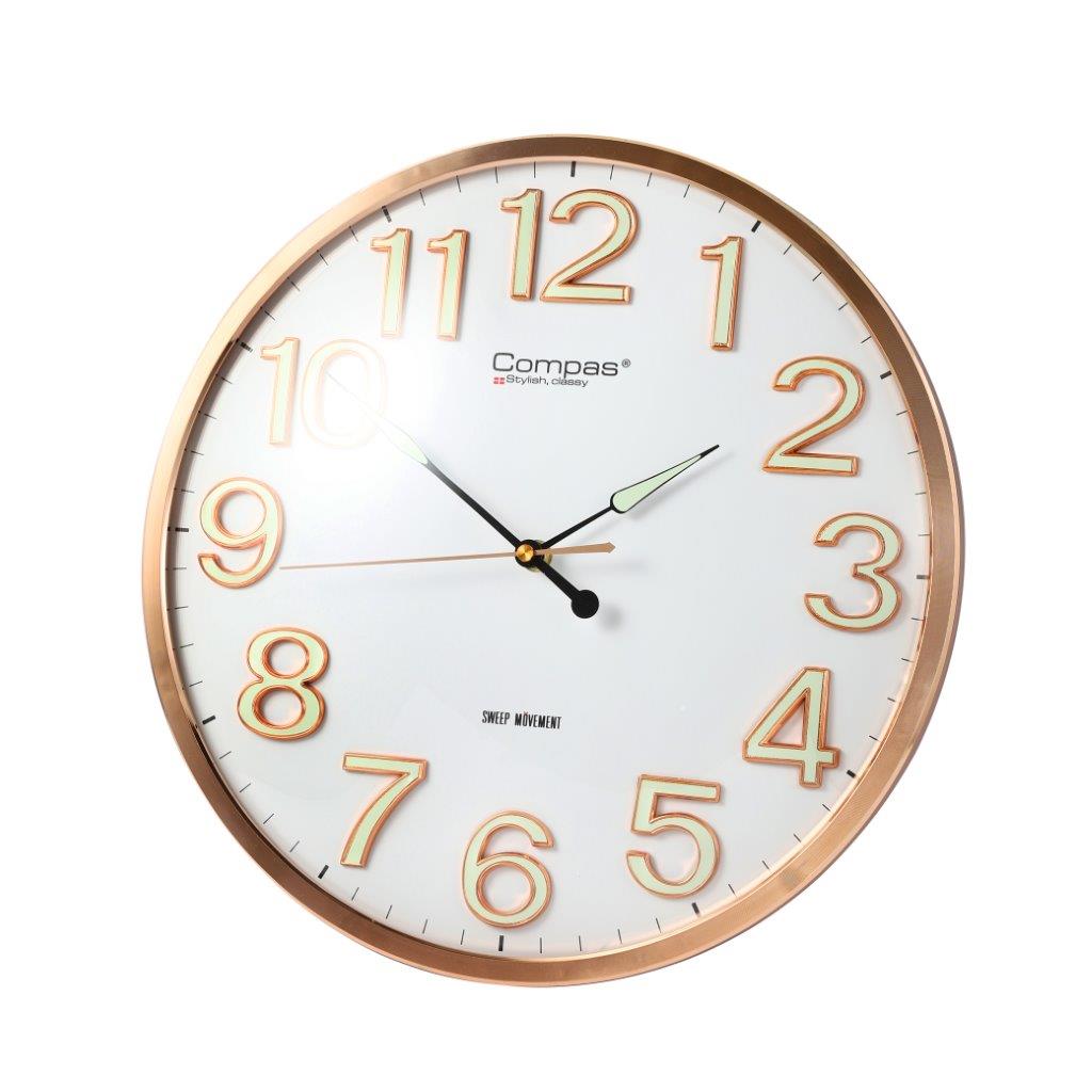 Minimalist Design White Round Analog Wall Clock 36 cm