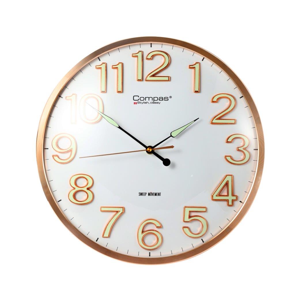 Minimalist Design White Round Analog Wall Clock 36 cm