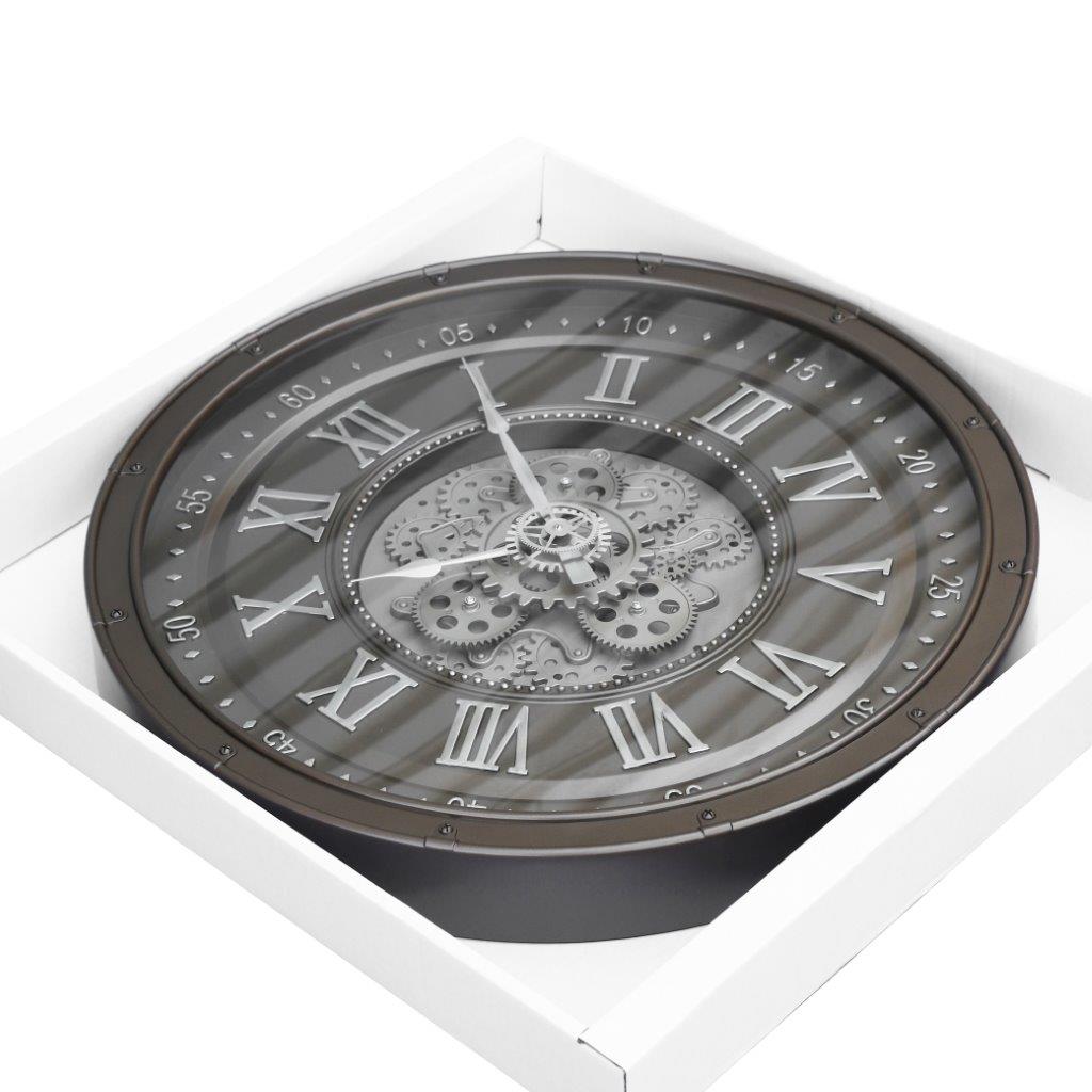 Decorative Mechanical Display Analog Wall Clock 60 cm