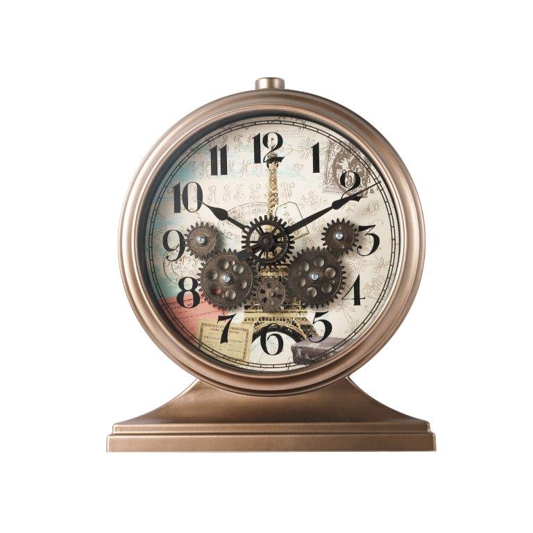 Decorative Round Shape Gold Glitter Design Analog Deco Wall Clock 27*31 cm