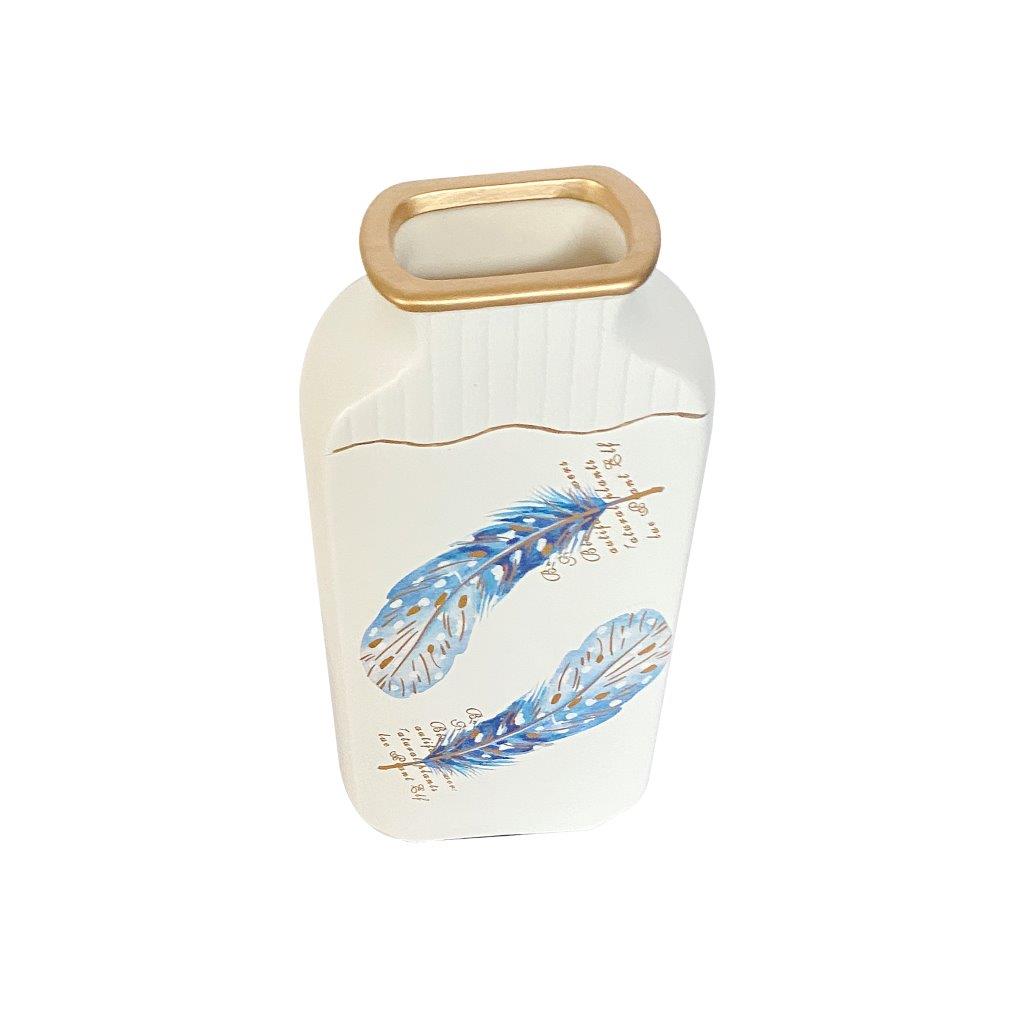 Home Decor Table Top Abstract Print Ceramic Vase Set of 3 Pcs 16*16/12*25/21.5 cm