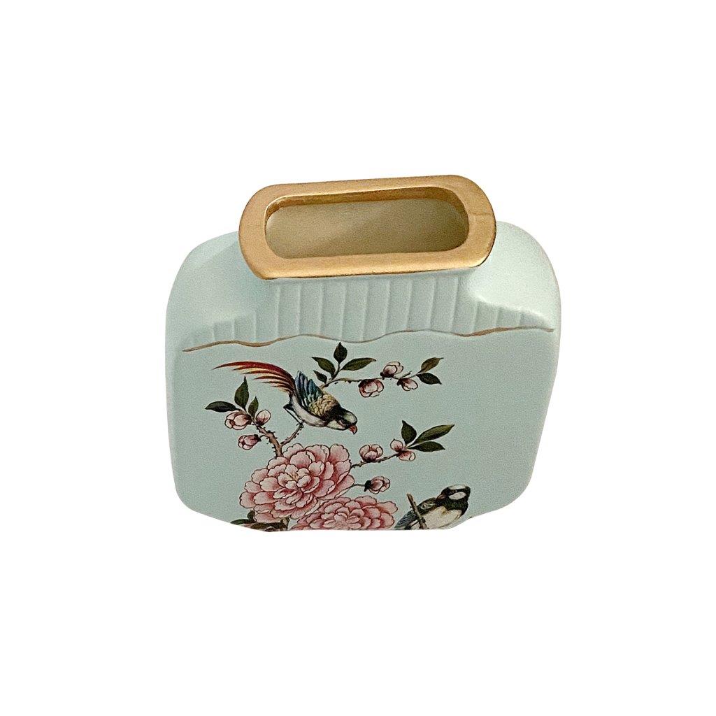 Home Decor Table Top Abstract Print Ceramic Vase Set of 3 Pcs 16*16/12*25/21.5 cm